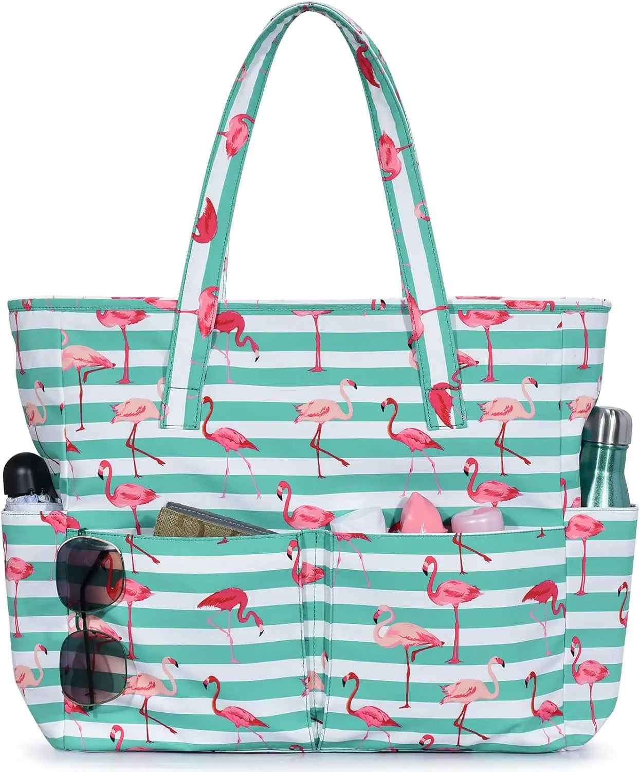 Large Waterproof Beach Tote, Sandproof with Zipper