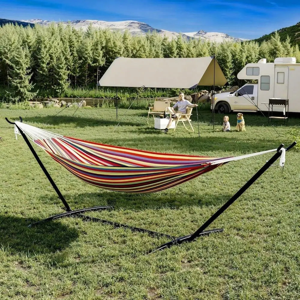 Hammock With Steel Stand, 660lbs Capacity With Travel Bag