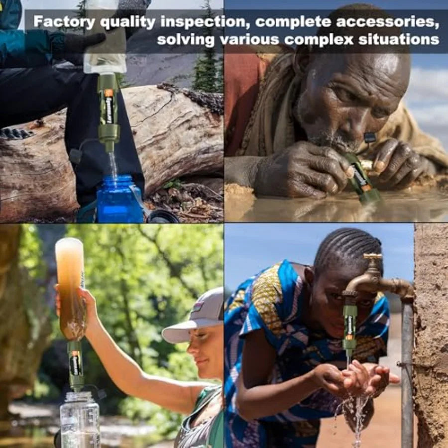 5 Pack Ultra-Light Personal Filter Straws for Survival Gear