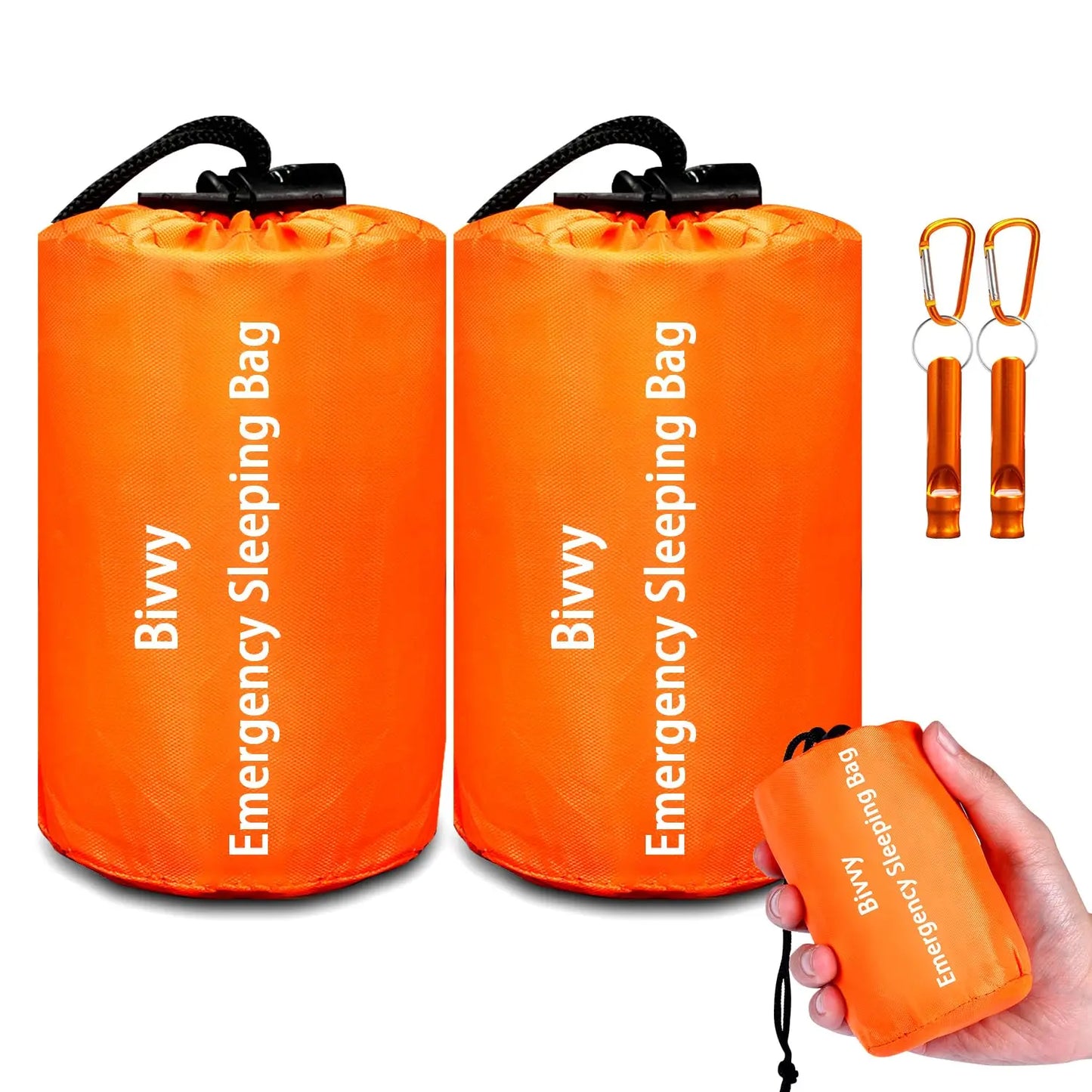 Emergency Sleeping Bag 2-Pack | Survival Shelter | Lightweight Thermal Bag for Camping & Hiking