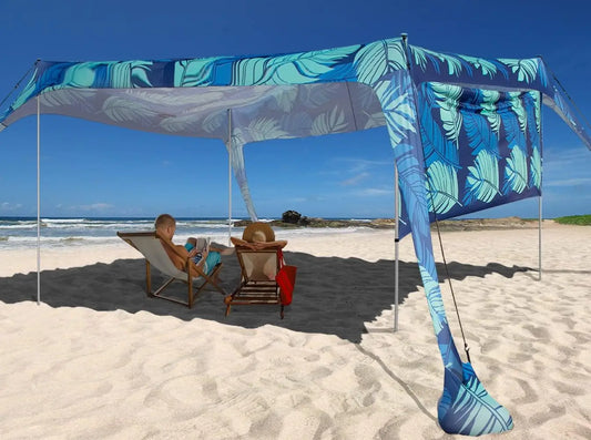 Beach Canopy Tent Shade with Sidewalls 10x10FT