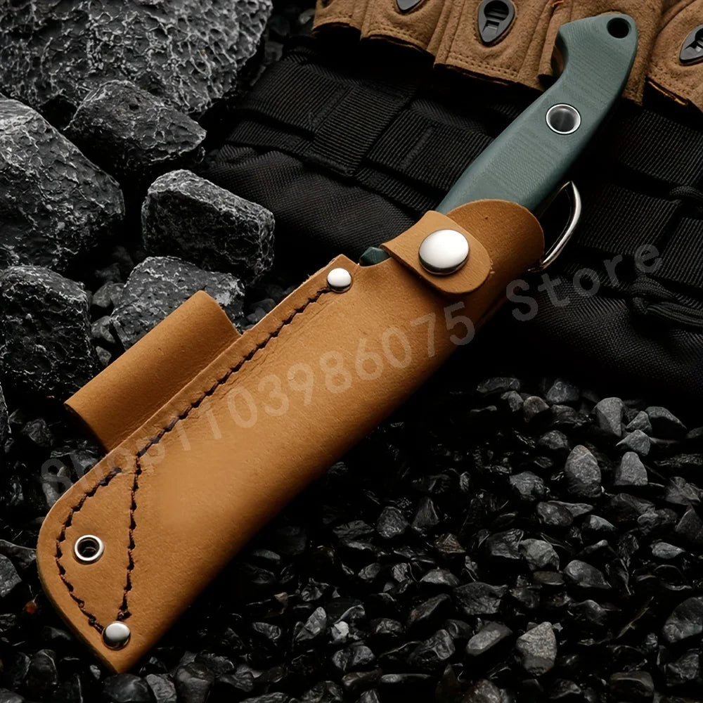 BM 162 High-Quality Straight Knife D2 Blade G10 Handle Suitable for Outdoor Camping Daily Emergency Carrying Men's Gifts