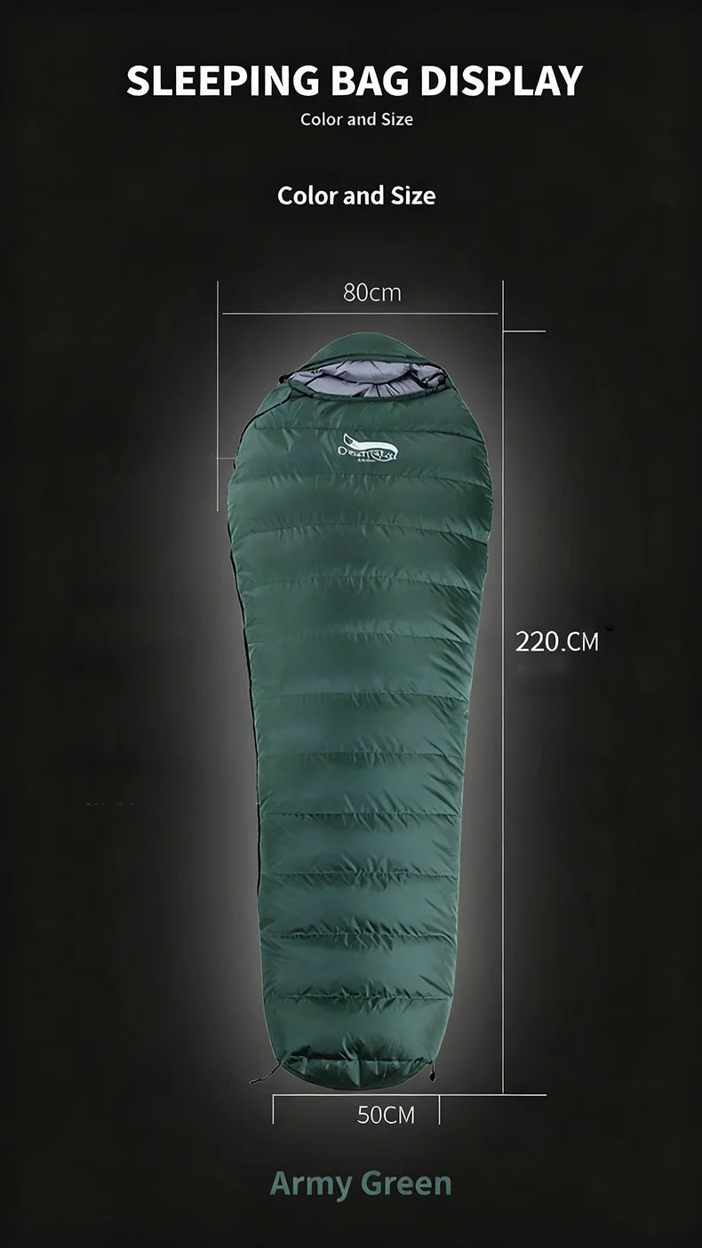 Duck Down Sleeping Bag – 1700G Fill Weight