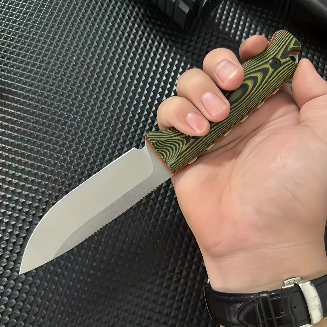 BM 15002 Tactical Straight Knife 8Cr13Mov Blade G10 Handle An All-purpose Outdoor Climbing Hiking Hunting Rescue Tool