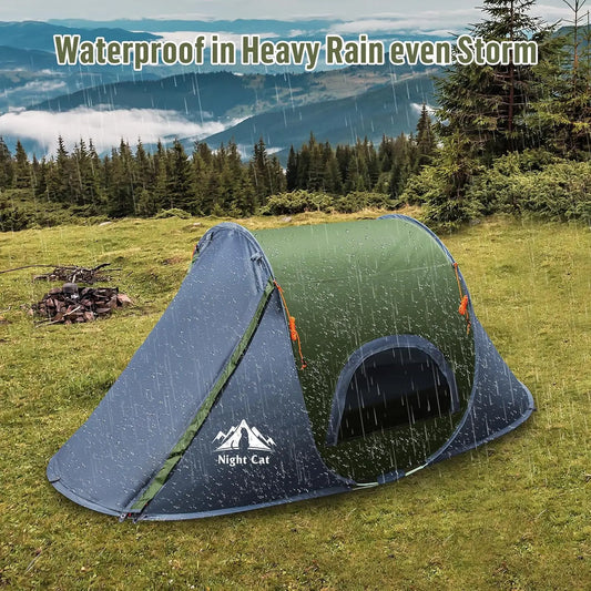 Pop-up Camping Tent: 1 Person Tent Waterproof Instant Easy Setup Outdoor Tent