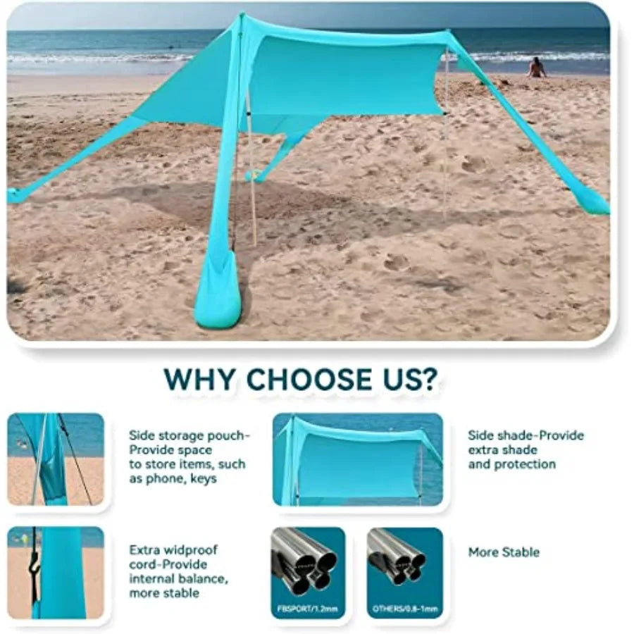 Beach Sun Shelter 7x7FT