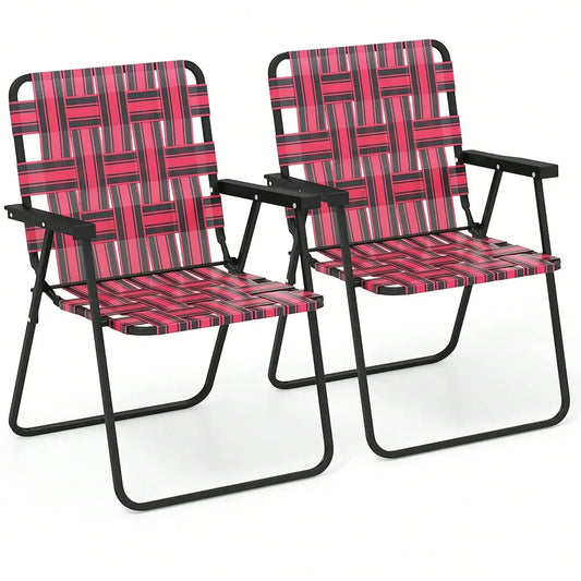 Set Of 2 Folding Web Chairs