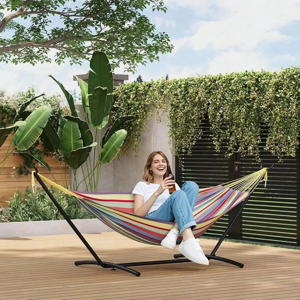 Hammock With Steel Stand, 660lbs Capacity With Travel Bag