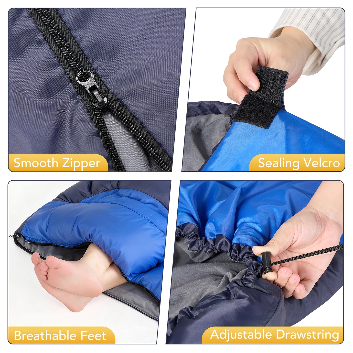 Camping Sleeping Bag, Ultralight, Waterproof, Windproof