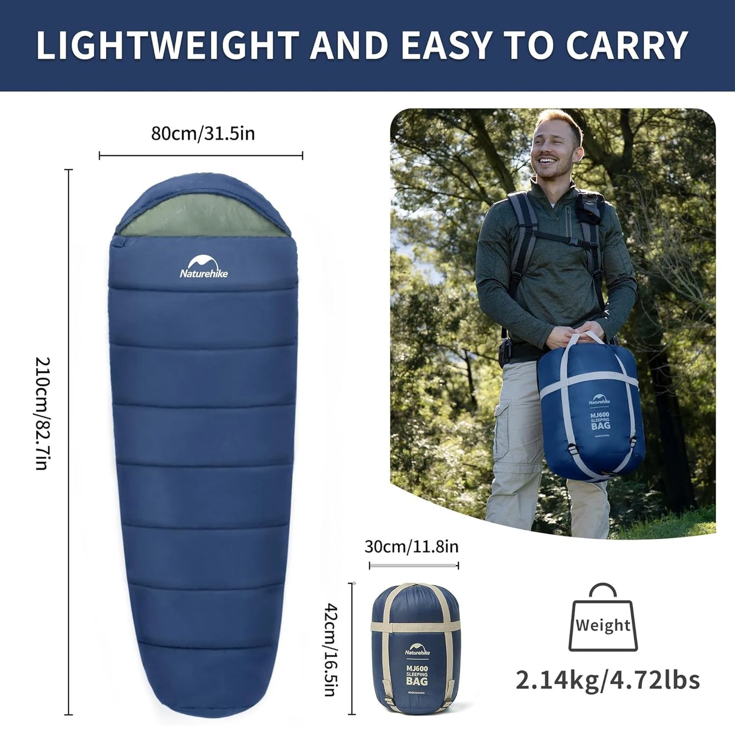 Mummy Sleeping Bags MJ300/MJ600 Cotton