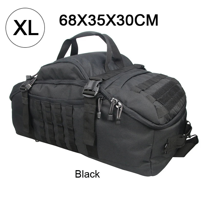 3-Way Tactical Duffel Backpack – 30L / 45L / 80L MOLLE Bag