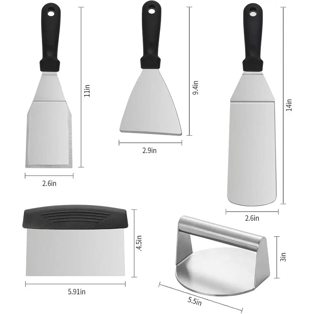 5-Piece Full Handle BBQ Grill Accessories