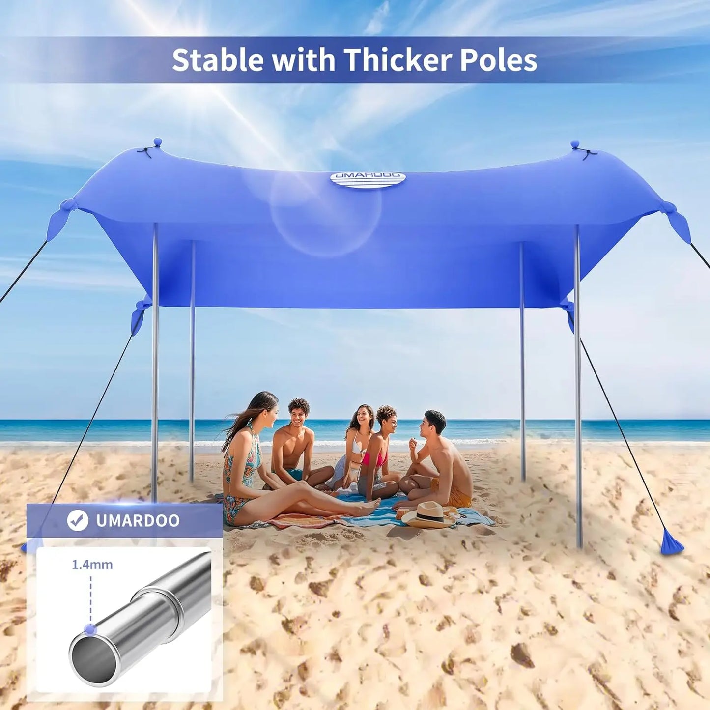 Beach Tent Canopy Sun Shade 10×10FT