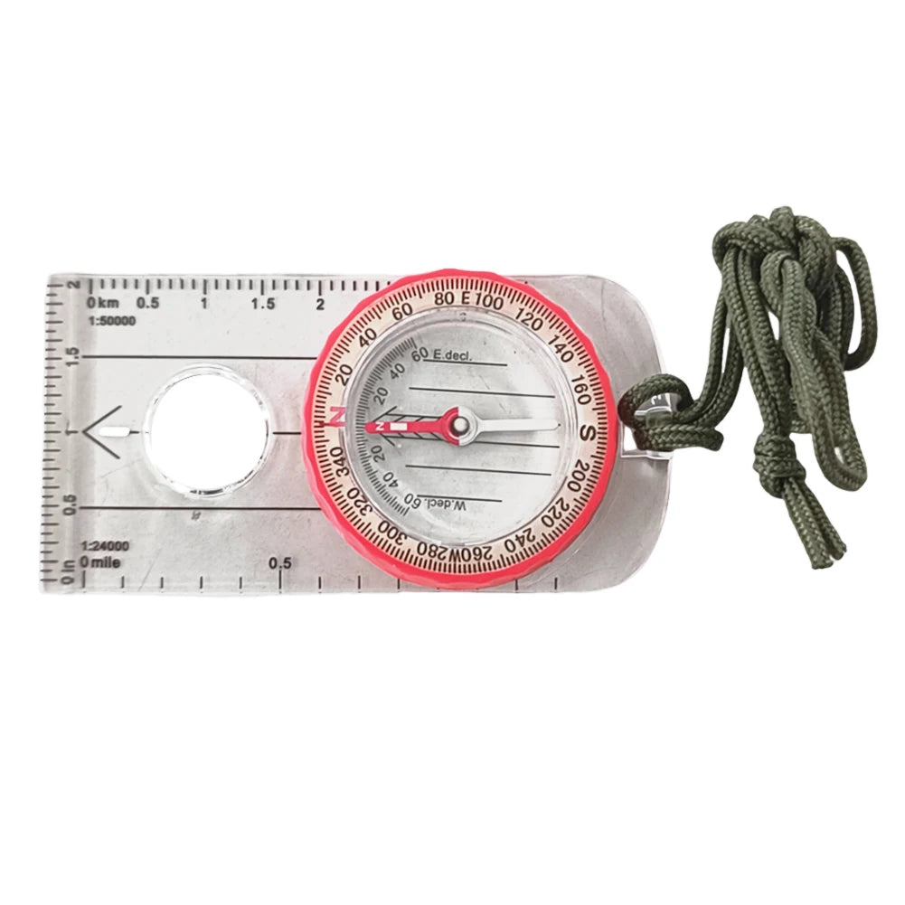 Luminous Compass for Hiking & Survival – Waterproof, Glow-in-the-Dark, Aluminum Housing