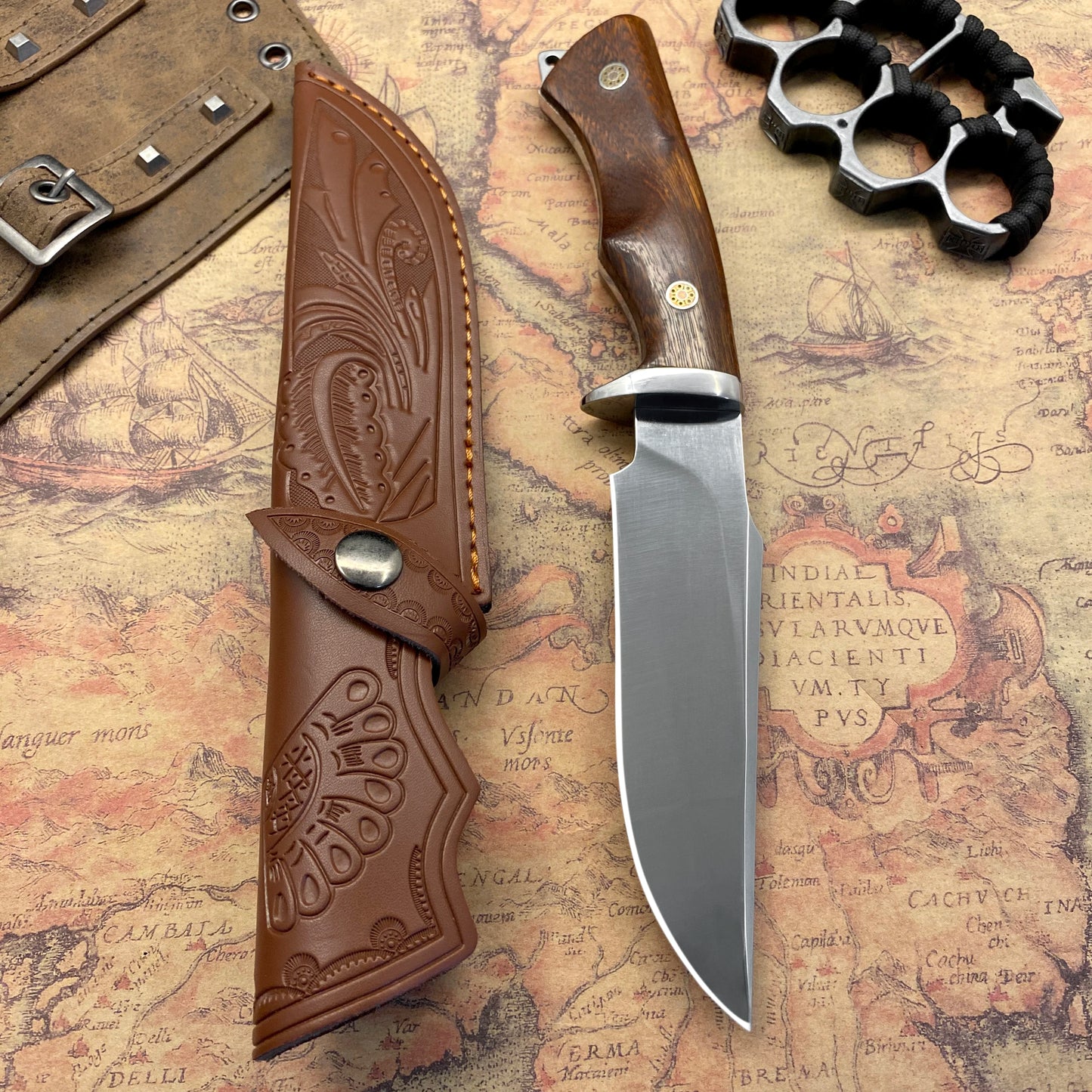 High-Hardness Portable Outdoor Straight Knife – Multi-Purpose Camping & Tactical