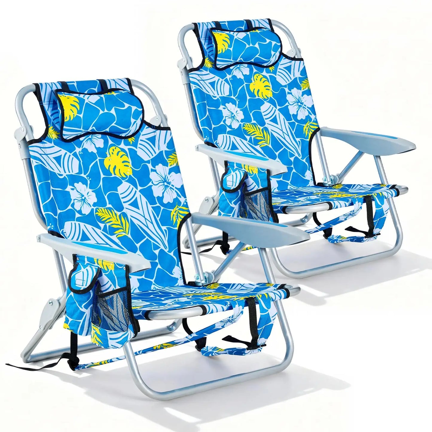 High Backpack Beach Chairs 2 Pk