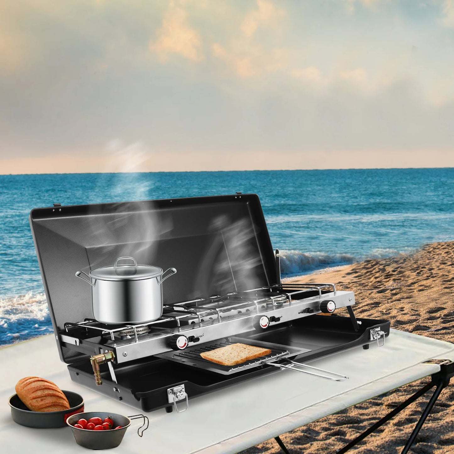 3 Burner Propane Gas Camping Stove