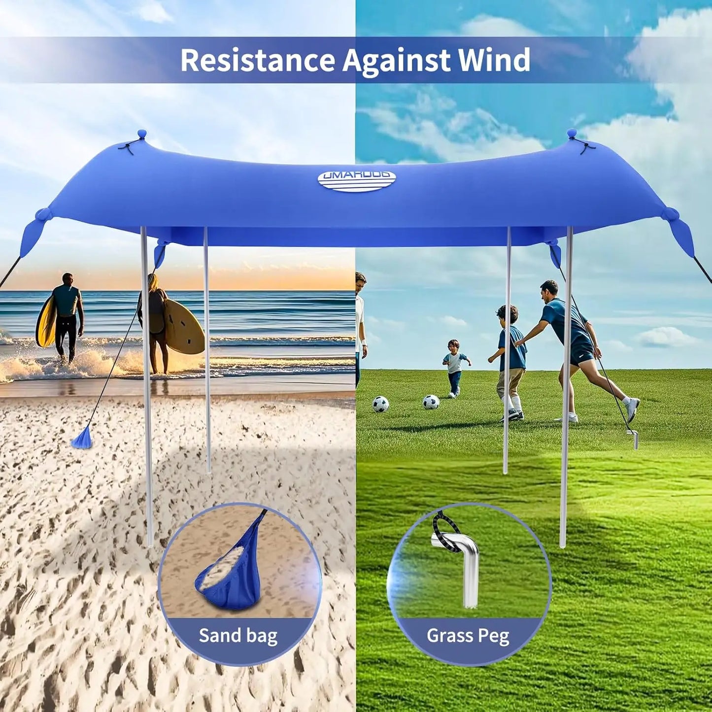 Beach Tent Canopy Sun Shade 10×10FT