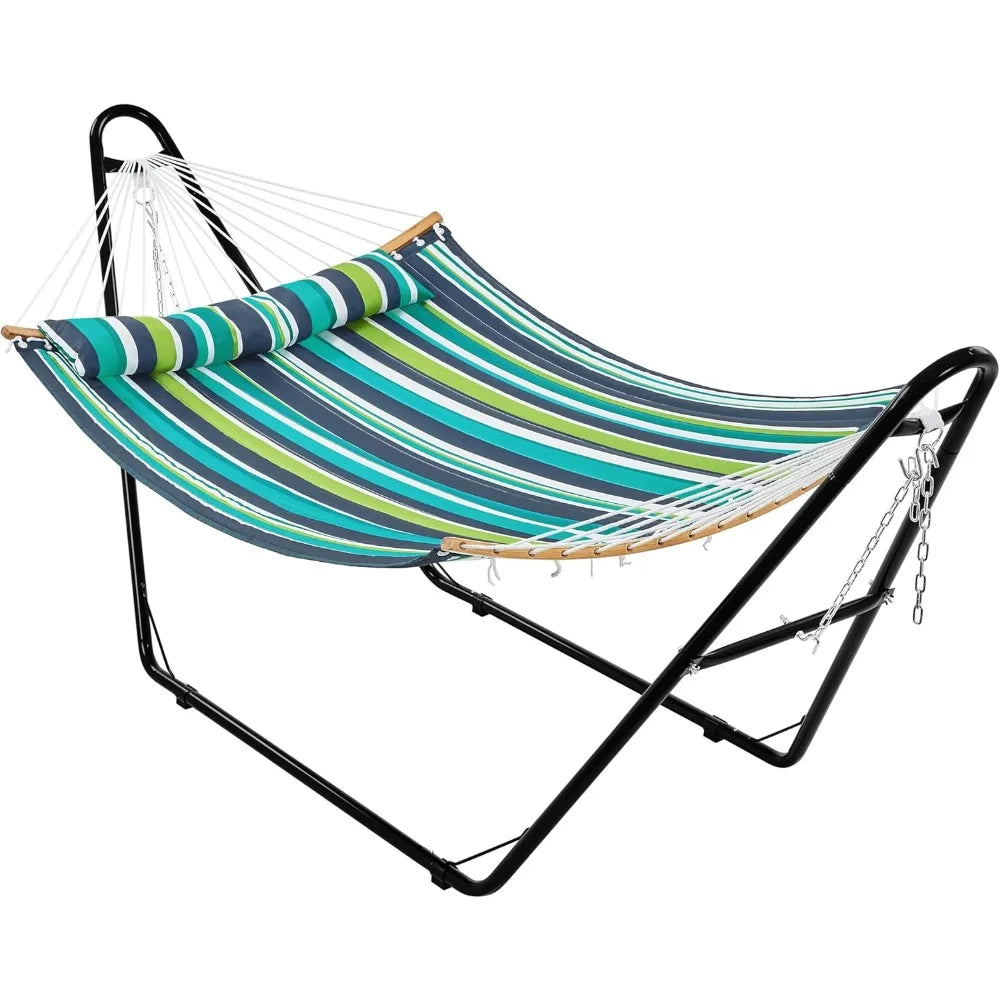 Padded Hammock with Stand & Removable Pillow