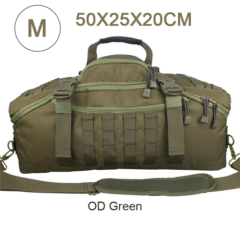 3-Way Tactical Duffel Backpack – 30L / 45L / 80L MOLLE Bag