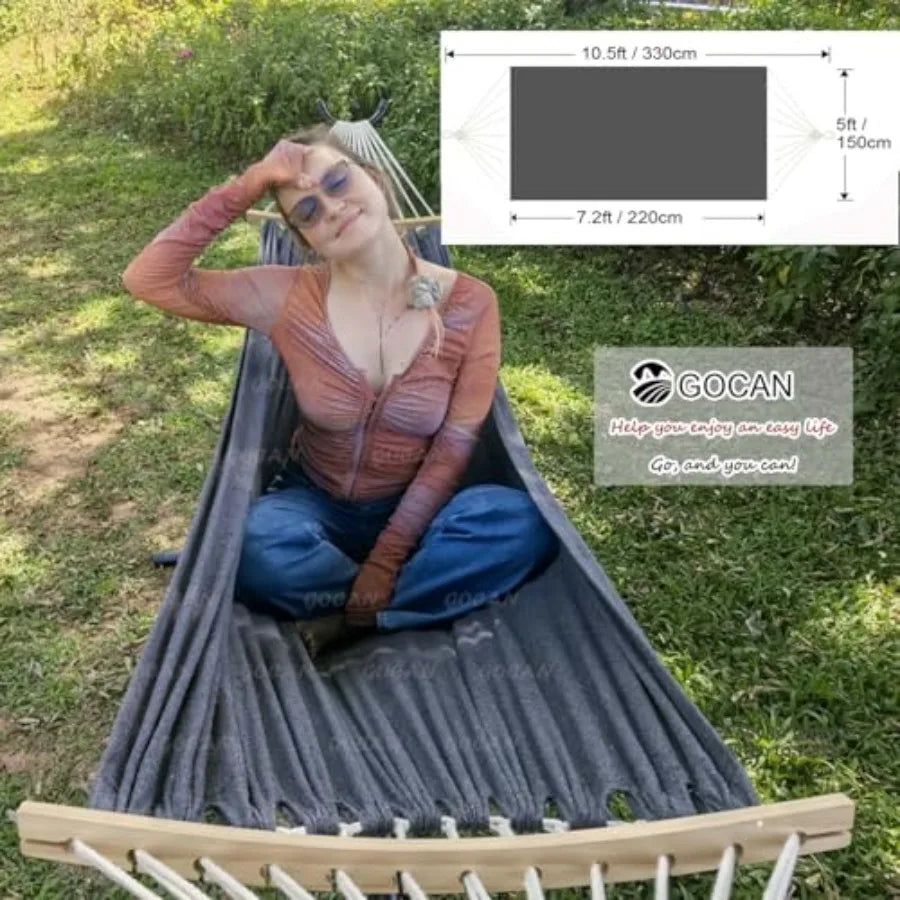 2 Person Extra Large (220x150cm) Load 500 LBCanvas Cotton Hammock