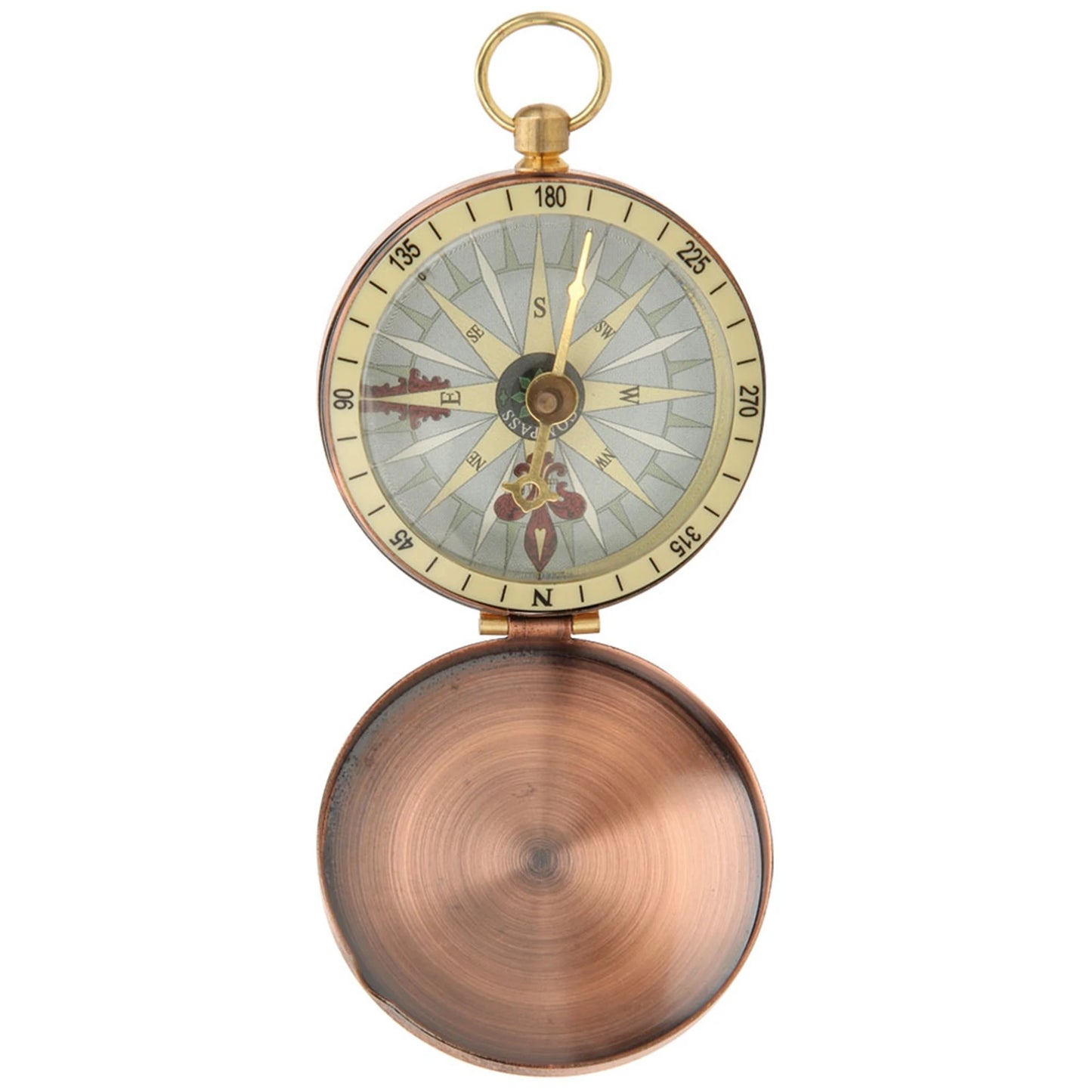 Vintage Retro Metal Copper Compass