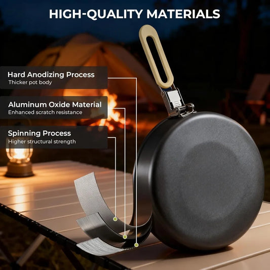 Alocs Camping Cookware Set – Lightweight Pots & Pans for Backpacking & Trail Cooking