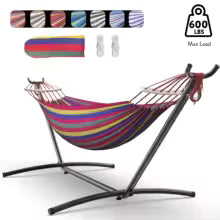 Adjustable Stand Hammock - 600lb Capacity with Storage Bag